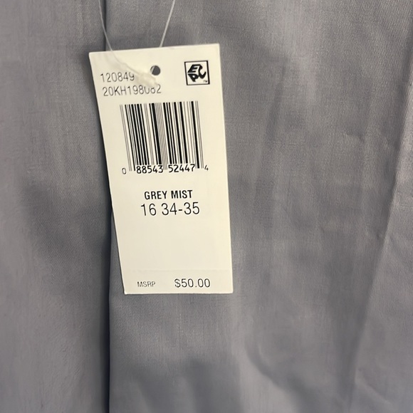 Van Heusen grey flex collar slim fit stretch large NWT - Picture 3 of 4